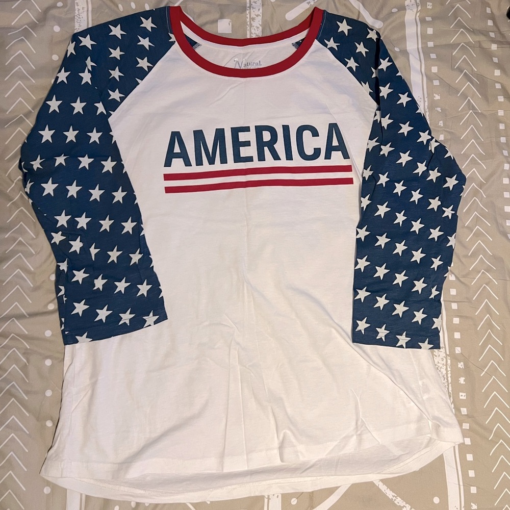 Natural Reflections America Star Sleeve Tee
